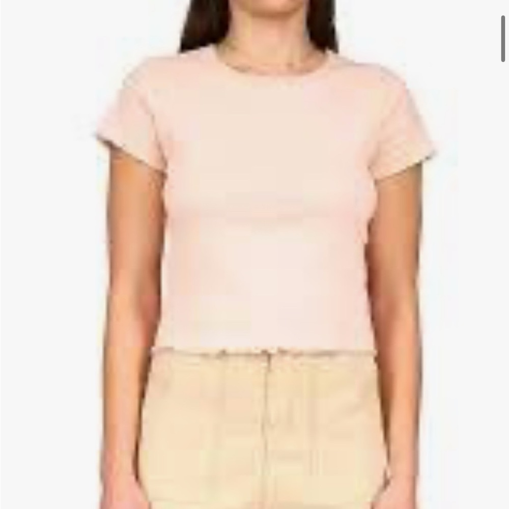 Lettuce hem pink sanctuary top nwot